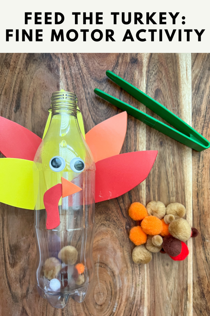 November Crafts for Kids - feed the turkey fine motor activity