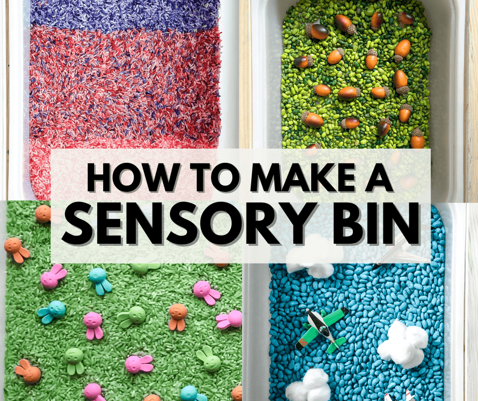 activities for preschoolers' fine motor skills - sensory bins