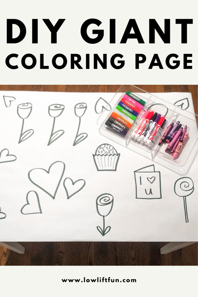 50 Easy Crafts for Kids: giant coloring page