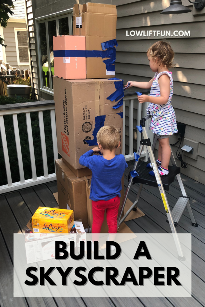 55 BEST Outdoor Activities for Kids: build a skyscraper