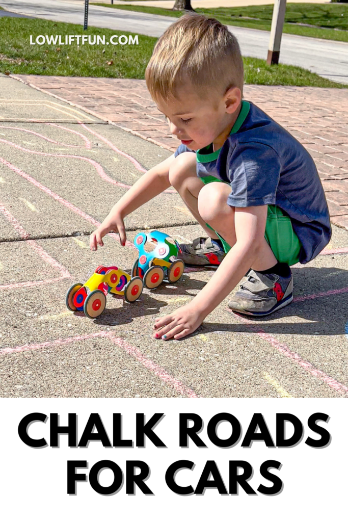 55 BEST Outdoor Activities for Kids: Chalk Roads for Cars