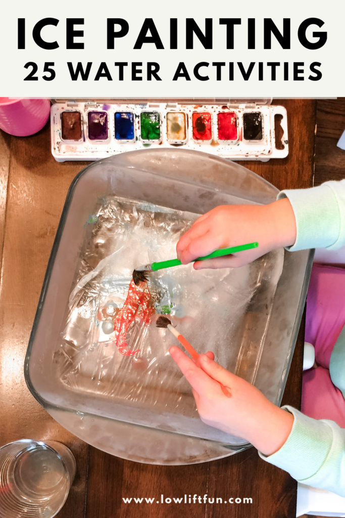 25 BEST Water Activities for Kids: paint the ice