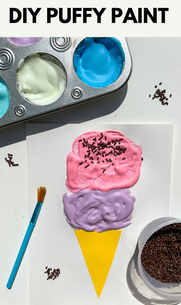 50 Easy Crafts for Kids: DIY Puffy Paint