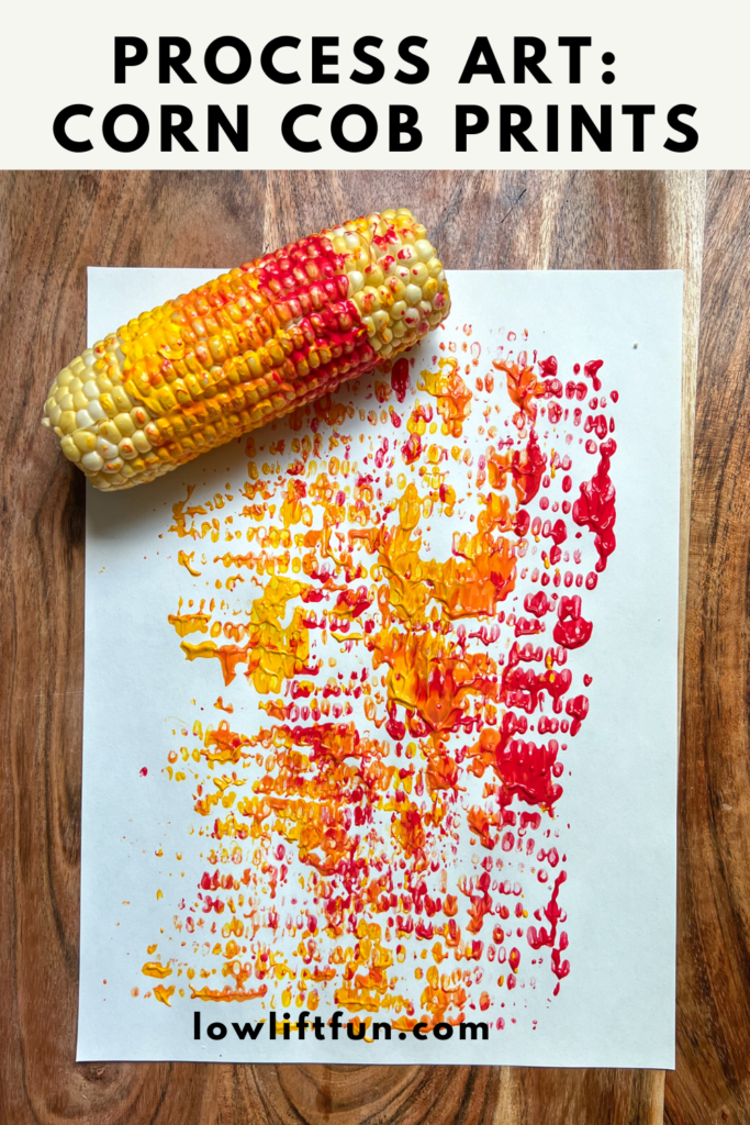November Crafts for Kids - corn cob prints