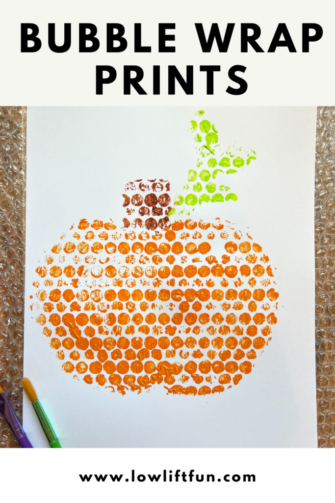 November Crafts for Kids - bubble wrap prints