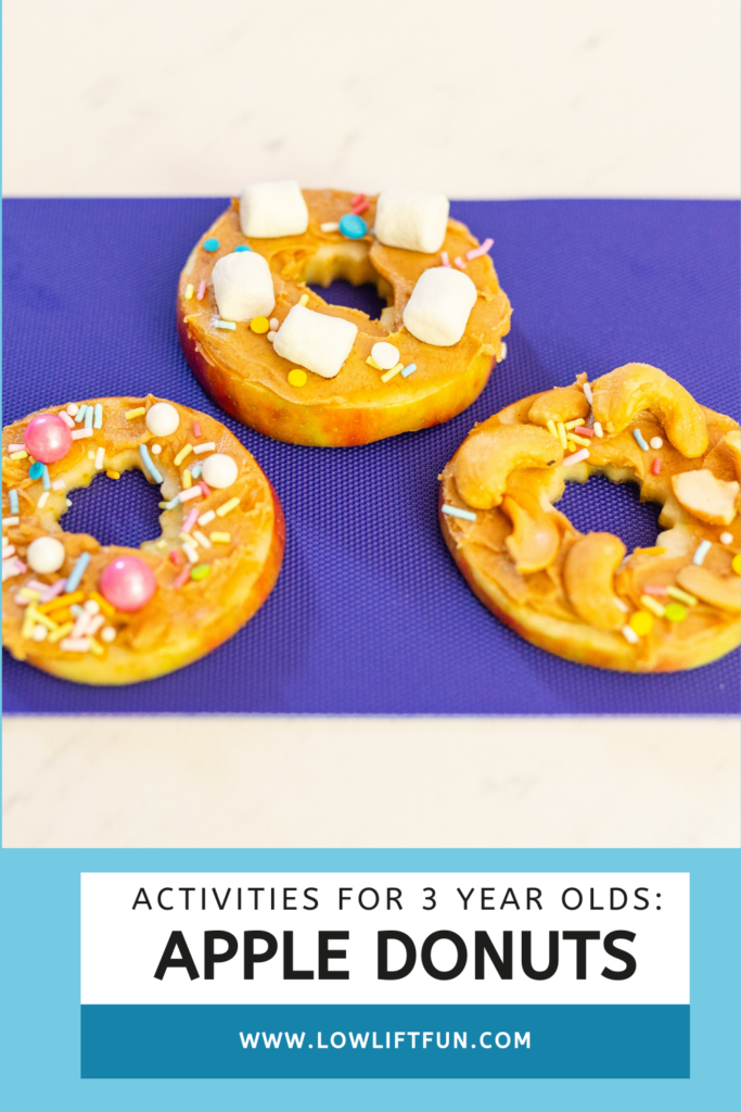 Activities to do with 3 year olds - apple donuts