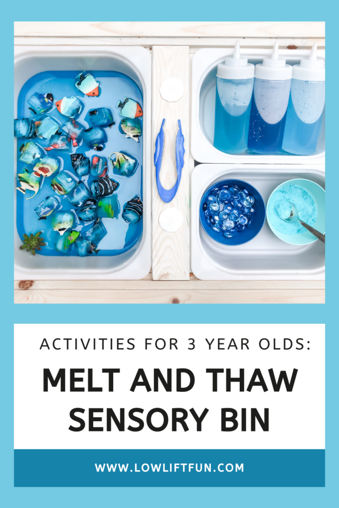 Preschool Under the Sea Activities - melt and thaw sensory bin