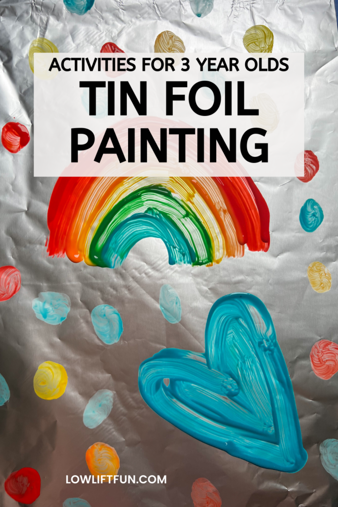 Activities to do with 3 year olds - tin foil painting craft