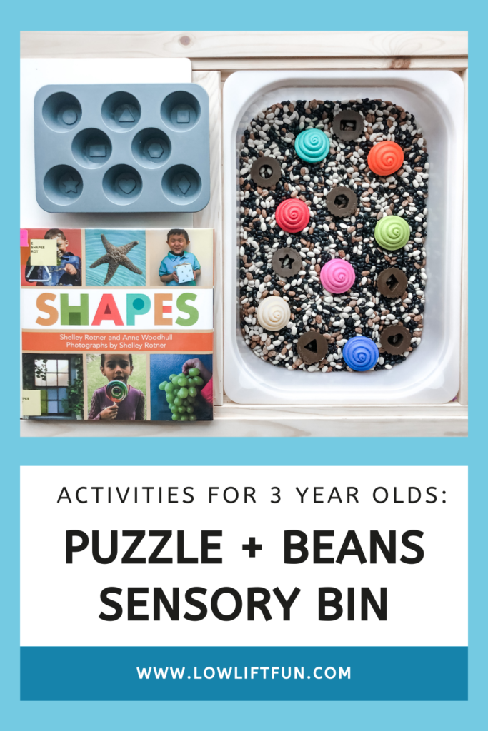 Activities to do with 3 year olds - puzzle sensory play
