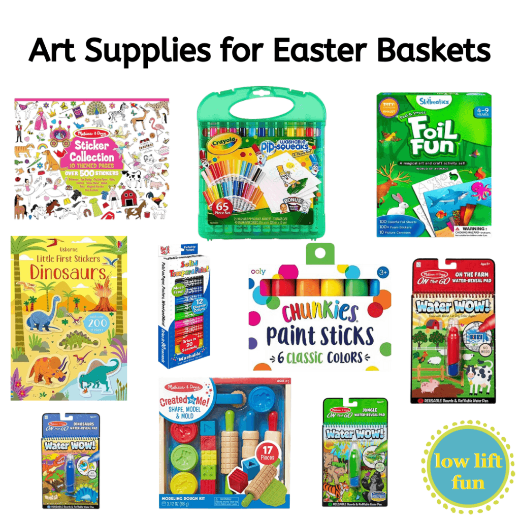 Art Supplies for Easter Baskets, Non Candy Easter Basket Ideas