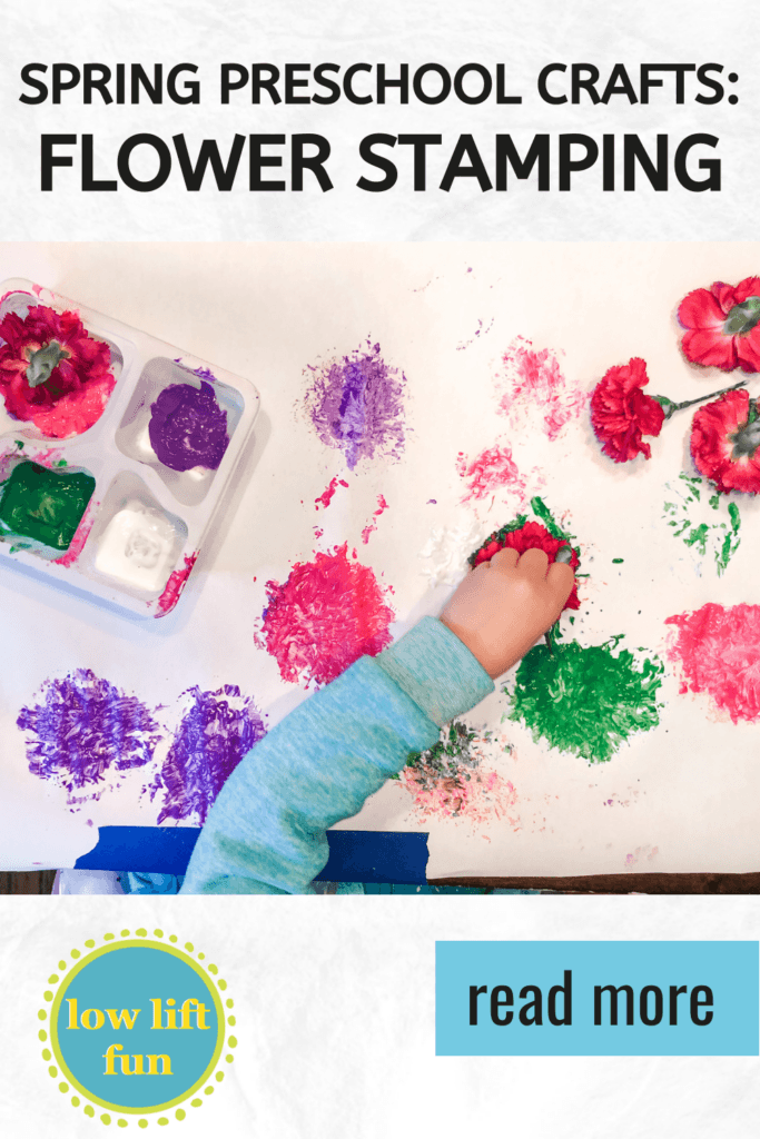 Easy Spring Crafts for Preschoolers - carnation stamping