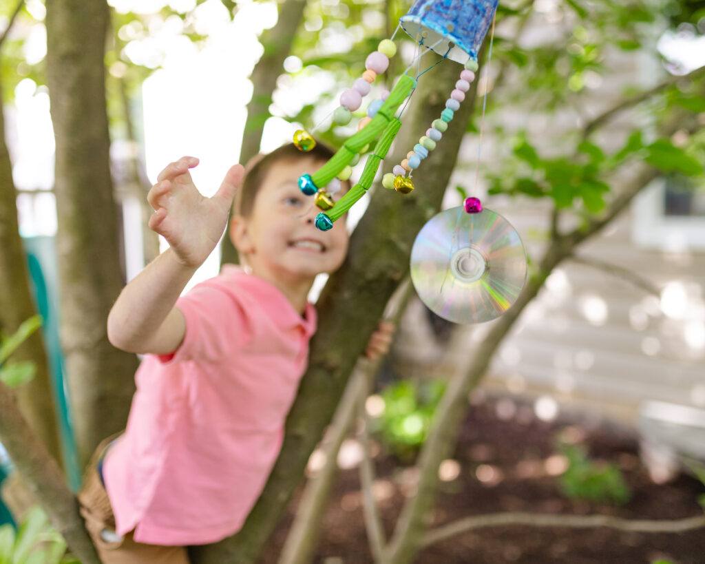 Earth Day Craft for Preschool - DIY Wind Chime for Kids
