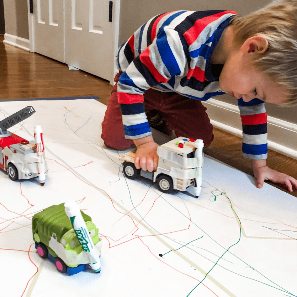 Preschool Activities About Transportation: truck markers