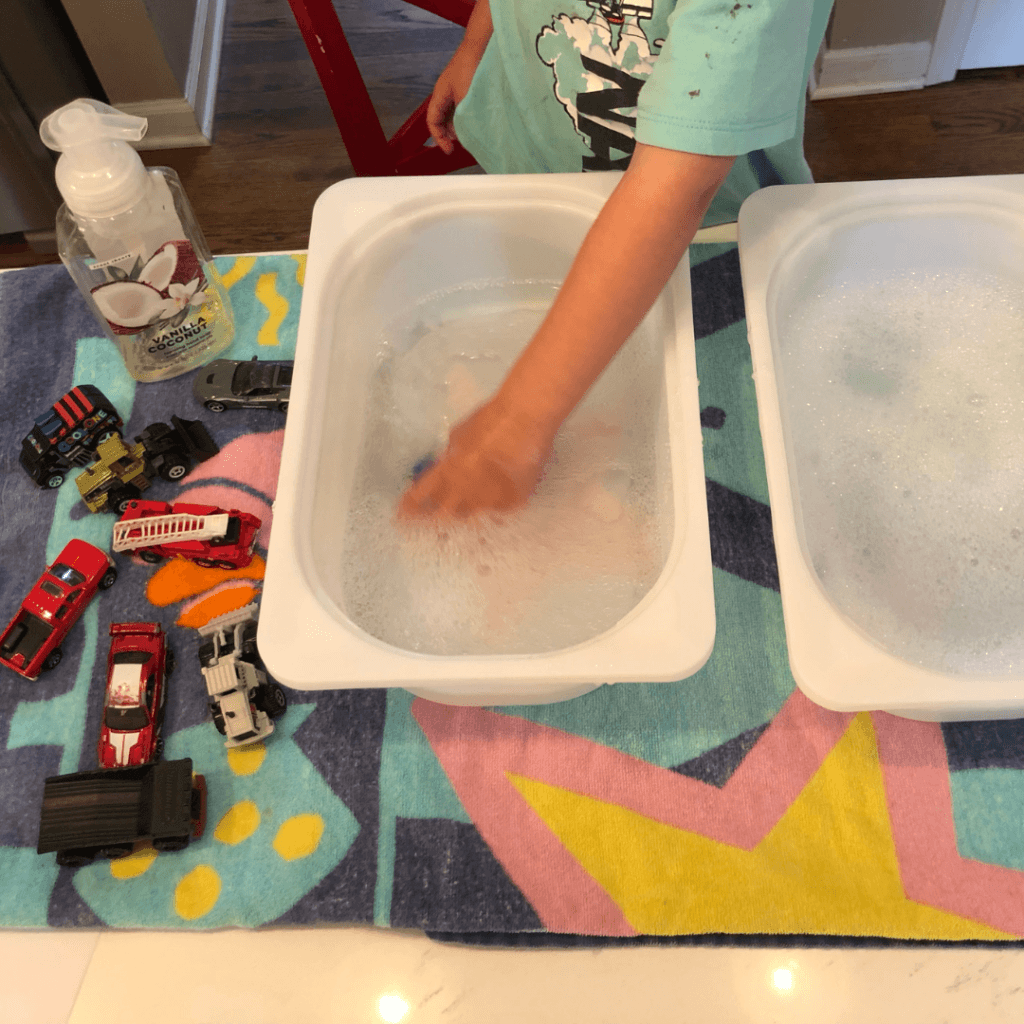 Preschool Activities About Transportation: car wash