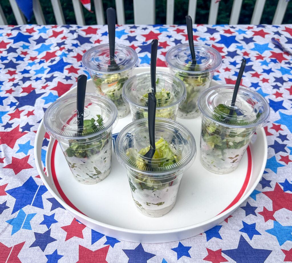 Cookout Ideas for 4th of July - salad cups