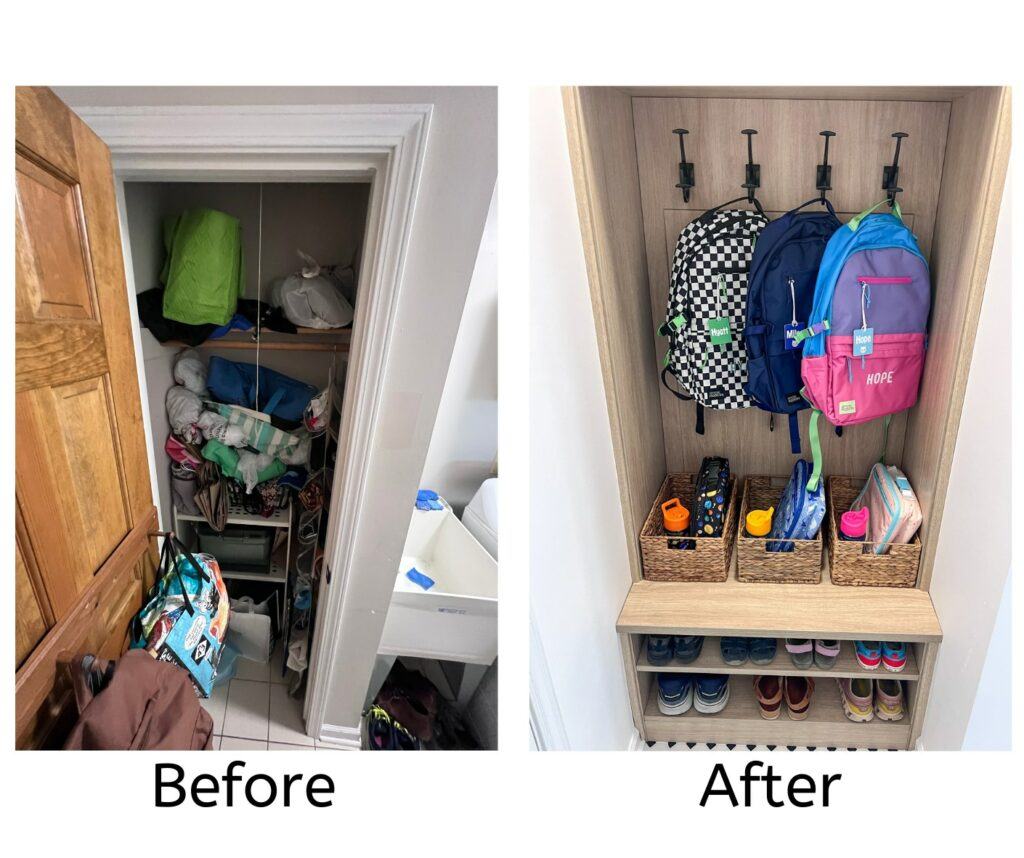 Storage Locker for backpacks - Inspired Closets Chicago