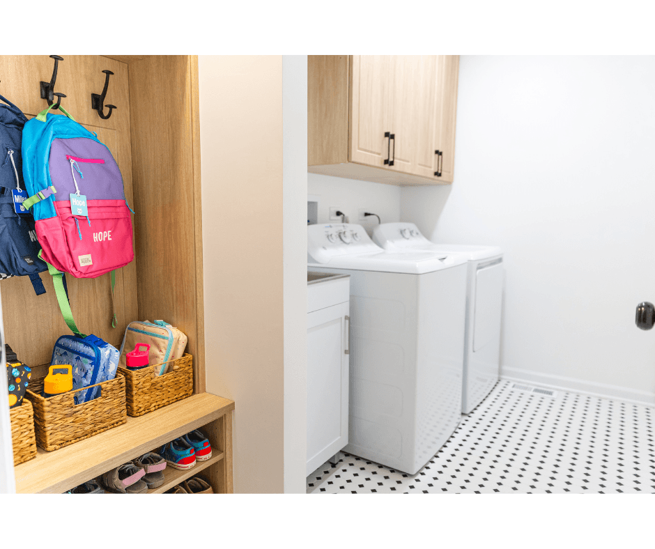 Mudroom Makeover - Backpack Storage Ideas