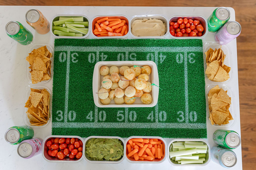 Super Bowl Snack Stadium - easy DIY for Super Bowl parties