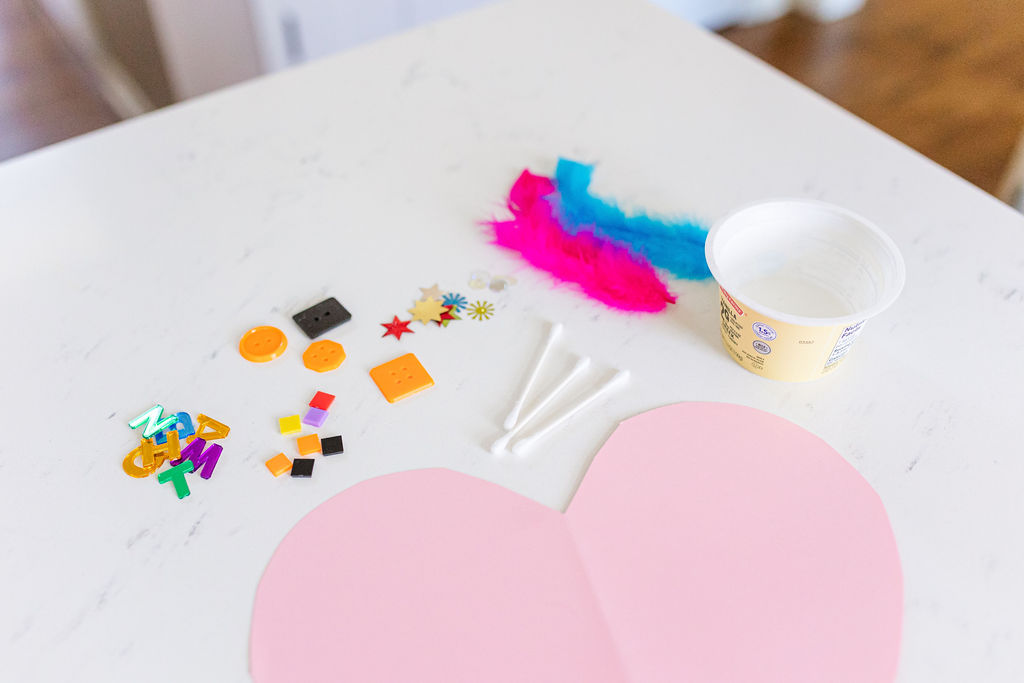 Valentine's Day Art Activities for Preschoolers - collage hearts